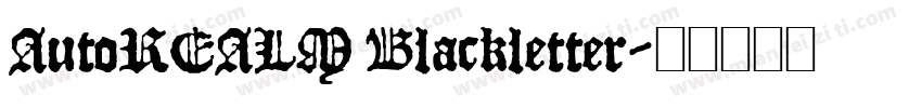 AutoREALM Blackletter字体转换